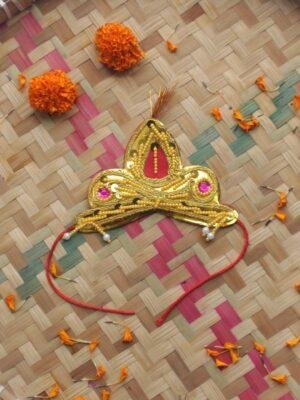 Golden-Mauri-mukut-for-wedding at Shilphaat.com