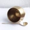 Handcrafted-premium-matte-brass-dessert-bowl at Shilphaat.com