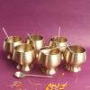 Handcrafted-premium-set-of-6-brass-dessert-bowl-and-spoon-pair at Shilphaat.com