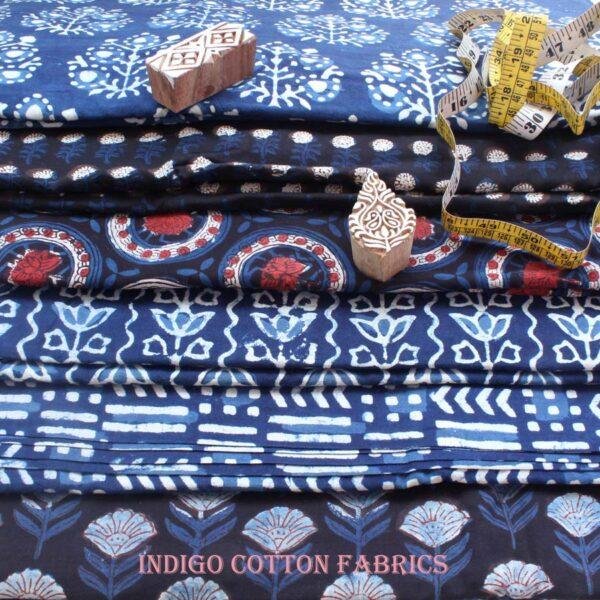 Indigo-mul-cotton-fabric