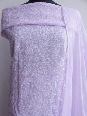Lavender-jaal-chikankari-cotton-3pc-ladies-suit at Shilphaat.com