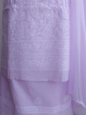 Lavender-jaal-chikankari-cotton-3pc-lucknowi-suit-suit at shilphaat.com