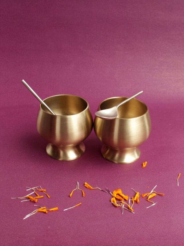 handcrafted-brass-dessert-bowl-pair at Shilphaat.com