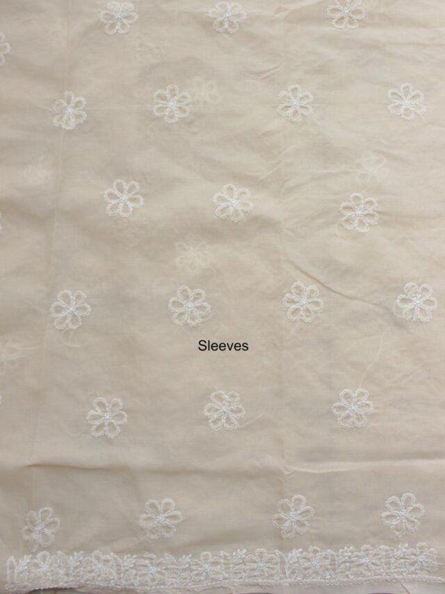 Beige-chikankari-cotton-salwar-suit at Shilphaat.com