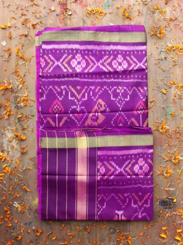 Brinjal-Purple-pure-silk-patola-dupatta-Shilphaat