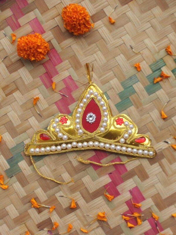 Golden-Mauri-mukut-for-Indian-wedding at Shilphaat.com