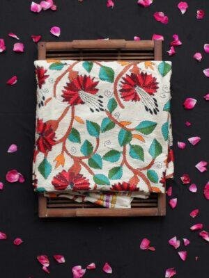 Jabakusum-Nakshi-kantha-silk-dupatta at shilphaat.com