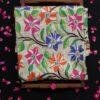 Multicolour-flowers-Nakshi-kantha-silk-dupatta at Shilphaat.com