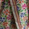 Multicolour-flowers-kantha-embroidered-silk-dupatta at Shilphaat.com