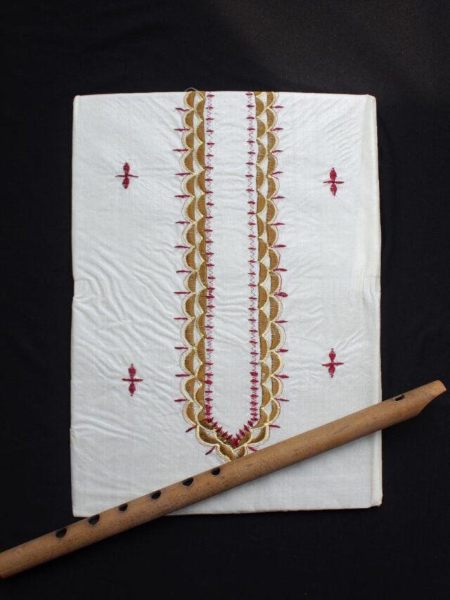 Off-White-mens-silk-kurta-fabric at Shilphaat.com