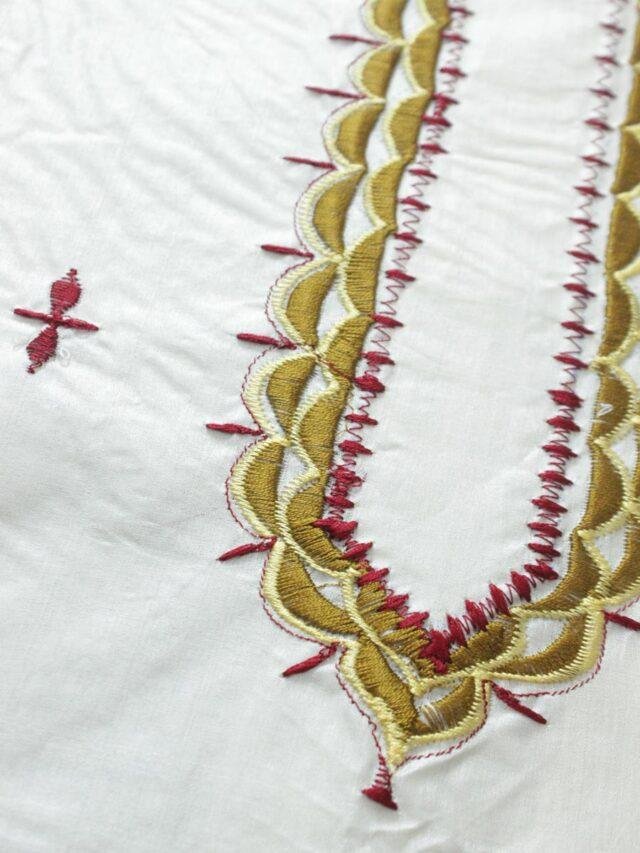 Off-white-gents-tussar-silk-kuta-fabric at Shilphaat