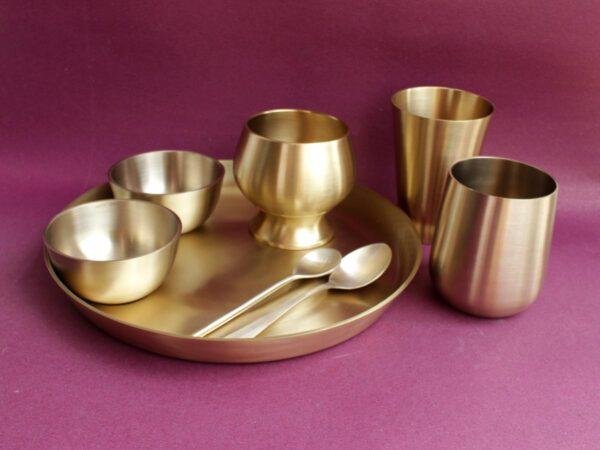 Brass-Dinner-Plate-thali-set at Shilphaat.com
