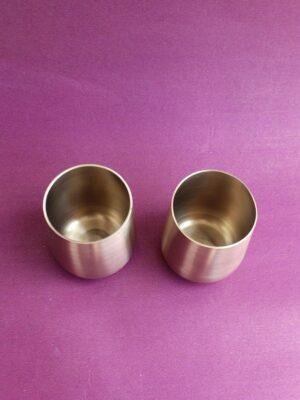 Broad-base-matt-finish-brass-tumbler-glass at Shilphaat.com