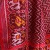 Maroon-Zig-zag-Double-Ikat-Patan-Patola-silk-Dupatta at Shilphaat.com