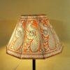 Orange-and-white-Tholu-Bommalata-Lampshade at Shilphaat.com