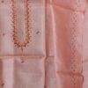 Peach-Orange-Mens-pure-silk-kurta-fabric at Shilphaat.com