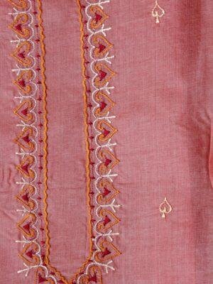 Rust-Orange-gents-tussar-silk-kuta-fabric at shilphaat.com
