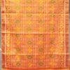 Rust-Orange-handwoven-patan-patola-silk-dupatta at Shilphaat.com