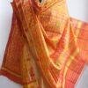 Rust-Orange-patan-patola-silk-dupatta at Shilphaat.com