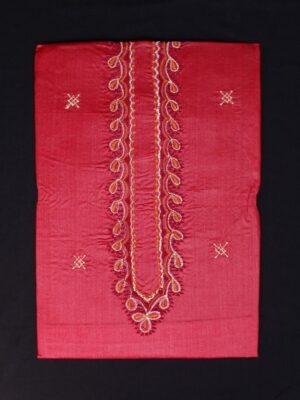 Sindoor-Red-mens-silk-kurta-fabric at Shilphaat.com