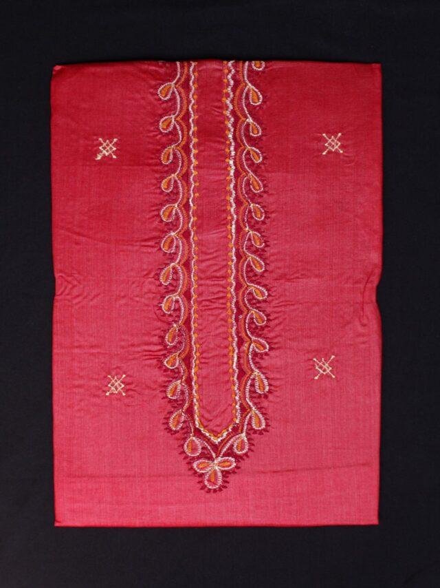 Sindoor-Red-mens-silk-kurta-fabric at Shilphaat.com