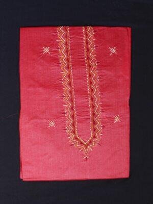Sindur-Red-mens-silk-kurta-fabric at Shilphaat.com