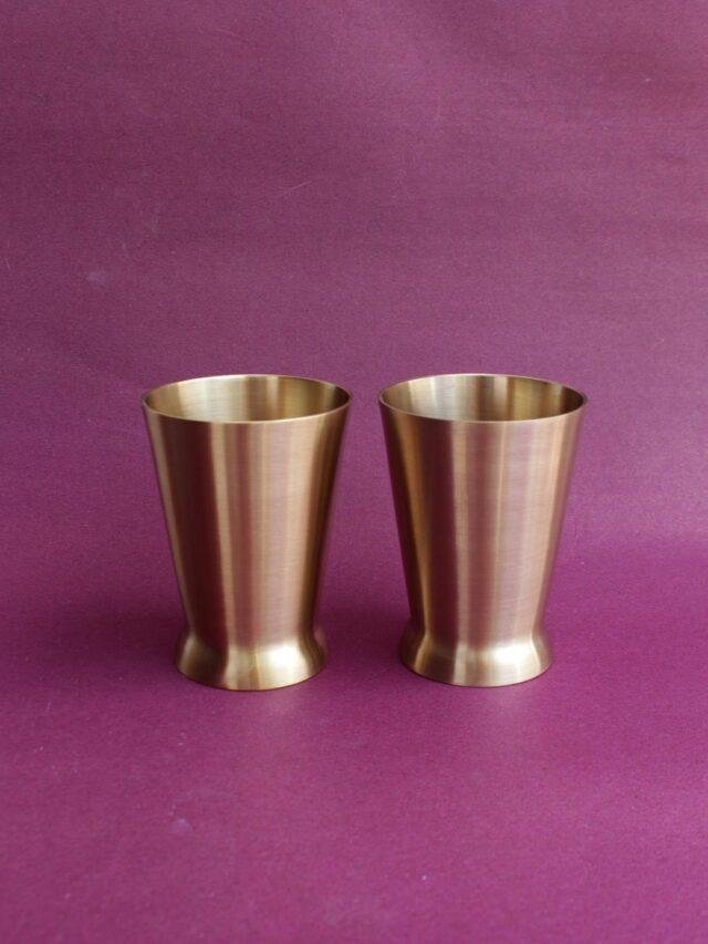 Traditional-brass-tumbler-glass at Shilphaat.com