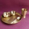 Traditional-glass-handcrafted-Brass-thali-set-of-5 at Shilphaat.com