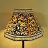 Yellow-Birds-and-Black-Base-Tholu-Bommalata-Lampshade at Shilphaat.com