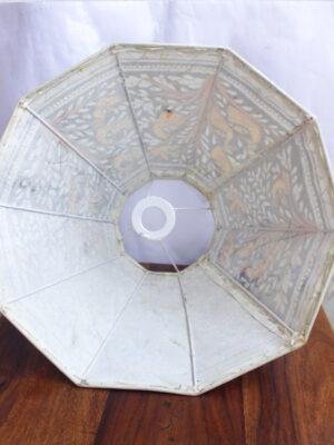 Yellow-birds-on-Black-base-Handmade-Leather-Lampshade at Shilphaat.com