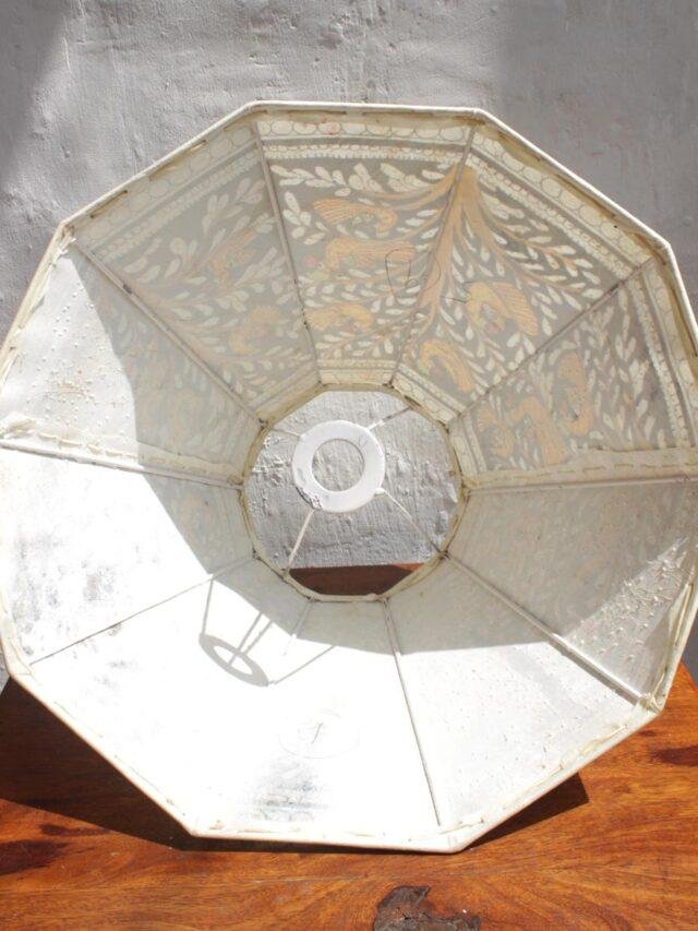 Yellow-birds-on-Black-base-Handmade-Leather-Lampshade-Shilphaat