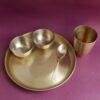 tapered-glass-handcrafted-brass-dinner-set-of-5 at Shilphaat.com