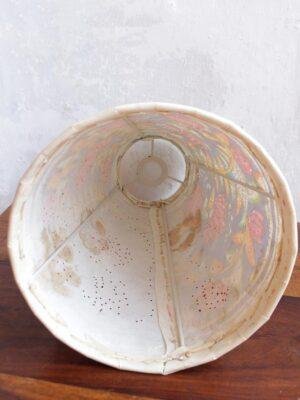 Blue-and-Pink-Lotus-tholu-bommalata-Ceiling-lamp at Shilphaat.com