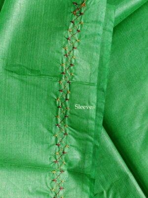 Emerald-Green-gents-silk-kurta-fabric at Shilphaat.com