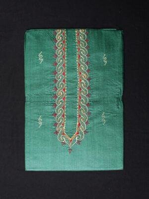 Forest-Green-mens-silk-kurta-fabric at Shilphaat.com