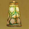 Green-and-Off-white-tholu-bommalata-hanging-lamp at Shilphaat