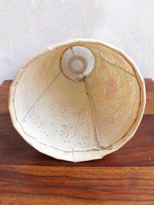 Yellow-and-Pink-Lotus-tholu-bommalata-Ceiling-lamp at Shilphaat