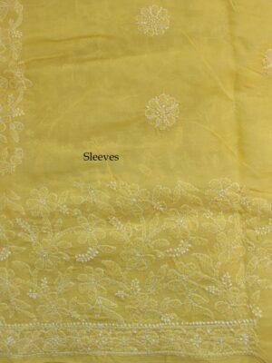 Bright-Yellow-chikankari-cotton-salwar-suit at Shilphaat.com