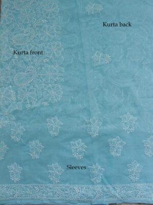 Cyan-Blue-chikankri-embroidered-ladies-kurta
