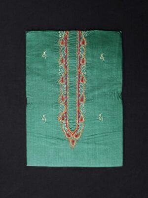 Dark-Emerald-Green-mens-silk-kurta-fabric at Shilphaat.com