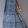 Indigo-Ajrakh-block-printed-cotton-stole at Shilphaat.com