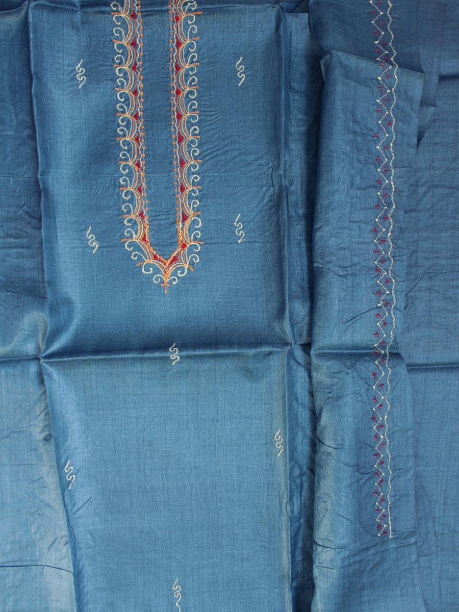 Metal-Blue-Mens-pure-silk-kurta-fabric Metal-Blue-Mens-pure-silk-kurta-fabric at Shilphaat.com