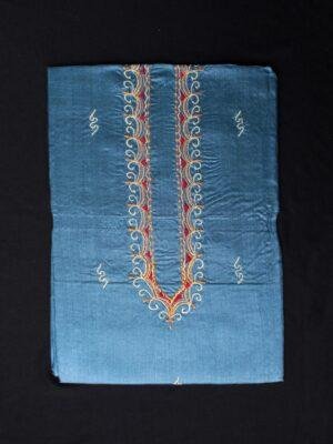 Metal-Blue-mens-silk-kurta-fabric at Shilphaat.com