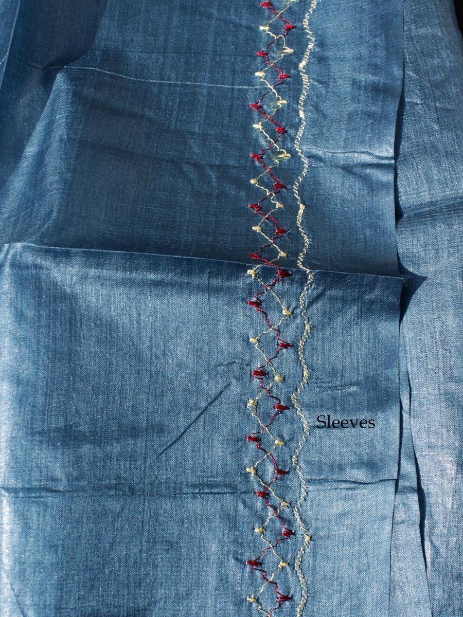 Metallic-Blue-gents-silk-kurta-fabric Metallic-Blue-gents-silk-kurta-fabric at Shilphaat.com