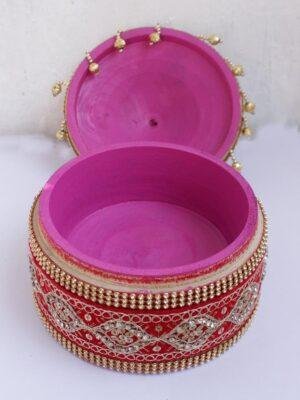 Crystal-Red-lace-wooden-marriage-Sinhora at Shilphaat.com