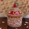 Crystal-beads,-roses-small-wooden-sindoor-box