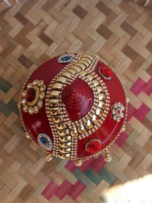 Crystals-and-Rose-small-wooden-sinhora at Shilphaat.com