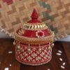 Crystals-and-Roses-small-wooden-sindoor-box at Shilphaat.com
