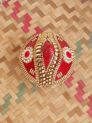 Beads-and-Roses-red-small-wooden-sinhora at Shilphaat.com