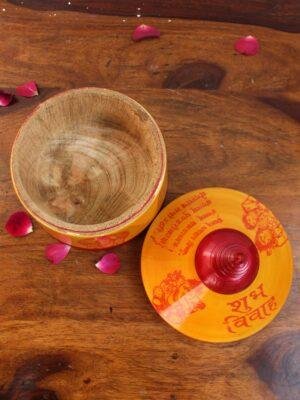 Red-and-Yellow-Big-wooden-Sinhora at Shilphaat.com